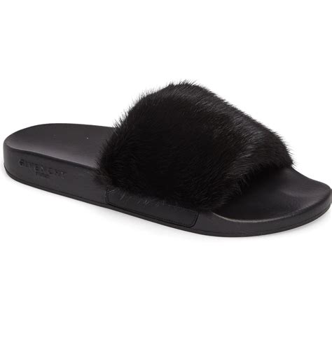 givenchy fur slides|givenchy slides for men.